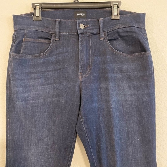 Hudson Men’s Blake Jeans 34 Waist Dark Wash Slim Straight Leg High Waist - Picture 7 of 15
